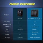 Nilight 2-Gang LED Light Bar Toggle Switch Panel