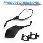 MICTUNING Universal Folding Side Mirror Set for ATVs