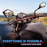 MICTUNING Universal Folding Side Mirror Set for ATVs