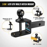 ATV UTV Multi Hitch Mount with 2-Inch Ball