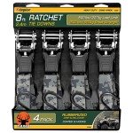 4-Pack 8' Digital Camo Tie Down Straps