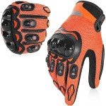 Breathable Motorcycle Gloves with Touchscreen - Orange