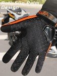 Breathable Motorcycle Gloves with Touchscreen - Orange