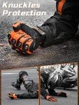 Breathable Motorcycle Gloves with Touchscreen - Orange