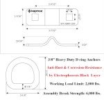 Heavy Duty D-Rings Tie Down Anchors (4 Pack)