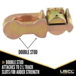 L Track Double Stud Fitting - 4 Pack