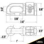 L Track Double Stud Fitting - 4 Pack
