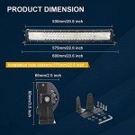 22" 270W Curved LED Work Light Bar Set