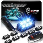 MZS 8-Piece LED Underglow Kit for ATVs & More