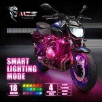 MZS 8-Piece LED Underglow Kit for ATVs & More