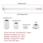 12mm Wheel Axle Set for ATV & Dirt Bikes