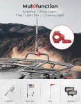 KEMIMOTO Adjustable ATV Flag and Light Mount