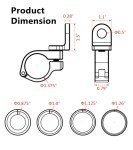 ATV Whip Light Mounts - 2 Pack, Adjustable 360°