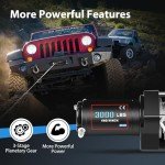 3000LBS Electric ATV/UTV Winch Kit with Remote