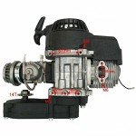 49cc Mini 2-Stroke Pull Start Engine Kit