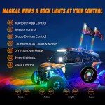 Nilight RGB LED Whip Light and Rock Lights Combo