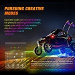 Nilight RGB LED Whip Light and Rock Lights Combo