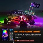 Nilight RGB LED Whip Light and Rock Lights Combo