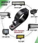 VAZESWIN 2-Pack Aluminum UTV Light Bar Mounts