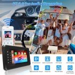 Upgraded Waterproof Marine Stereo with Wireless CarPlay