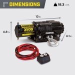 3500-lb ATV/UTV Synthetic Rope Winch Kit