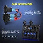 Nilight Waterproof 4 Gang Switch Panel with USB