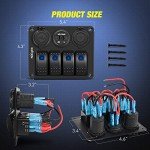 Nilight Waterproof 4 Gang Switch Panel with USB