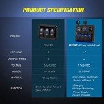 Nilight Waterproof 4 Gang Switch Panel with USB