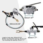 GOOFIT Rear Foot Brake Master Cylinder Assembly for ATV