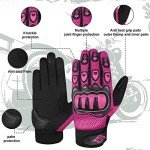 ALPHA CYCLE GEAR Black/Pink Moto Sports Gloves