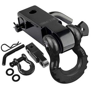 Heavy-Duty Tow Hitch Receiver with Shackle and Pin