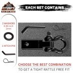 Heavy-Duty Tow Hitch Receiver with Shackle and Pin
