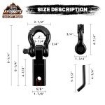Heavy-Duty Tow Hitch Receiver with Shackle and Pin