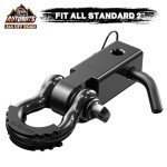 Heavy-Duty Tow Hitch Receiver with Shackle and Pin