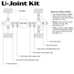 BossBearing Front Drive Shaft U-Joint Kit for RZR