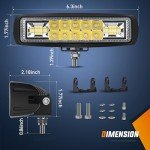 Nilight 6" LED Light Pods - 60W Combo