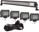 32" LED Light Bar with 4 LED Pods Bundle