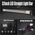 32" LED Light Bar with 4 LED Pods Bundle