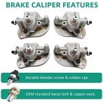 Yamaha ATV Front & Rear Brake Calipers with Pads
