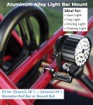 VAZESWIN 2PCS Aluminium Alloy Light Bar Mounts, Sturdy CNC Machined Fog Light Mounts for Motorcycle ATV UTV, Horizontal & Vertical Adjustable Tube Clamp Mounting Brackets for 1.38"-2.44" Roll Cage