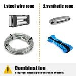 WeiSen 4-Way Winch Roller Fairlead for ATVs