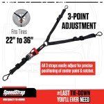 Heavy-Duty 3-Point Tire Ratchet Tie-Down Strap