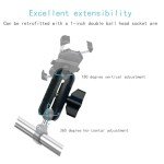 YIMINGYINUO Double Socket Arm for ATV Phone Mount