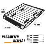 MaxxHaul Steel Roof Rack Cargo Carrier Basket