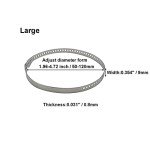 CV Boot Clamp Kit - Stainless Steel Universal Adjustable Axle Boot CV Joint Bands Drive Axle Shaft Joint Crimp Clamps 24Pcs(12pcs Large+ 12pcs Small)