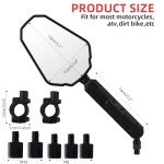 Universal ATV Adventure Mirror with Vibration-Free Design