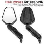 Universal ATV Adventure Mirror with Vibration-Free Design