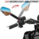 Universal ATV Adventure Mirror with Vibration-Free Design