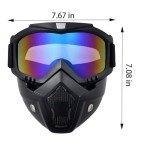 Adjustable Crossbody Goggles with Face Mask for ATV