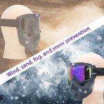 Adjustable Crossbody Goggles with Face Mask for ATV